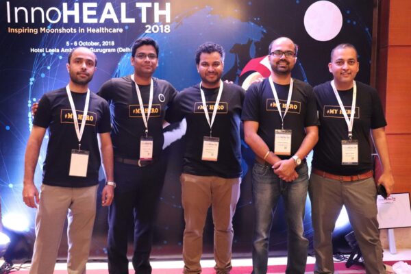 (L-R)Areez Malik, Haritash Tamvada, Clarion Smith, Alok Chaudhary and Sachin Gaur from the ExperimentsWithSugar team at InnoHEALTH 2018 (L-R)Areez Malik, Haritash Tamvada, Clarion Smith, Alok Chaudhary and Sachin Gaur from the ExperimentsWithSugar team at InnoHEALTH 2018