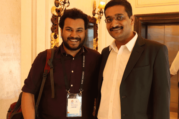 Clarion Smith and Dr Saurabh Gupta from ExperimentsWithSugar team at ESICON 2018 Clarion Smith and Dr Saurabh Gupta from ExperimentsWithSugar team at ESICON 2018