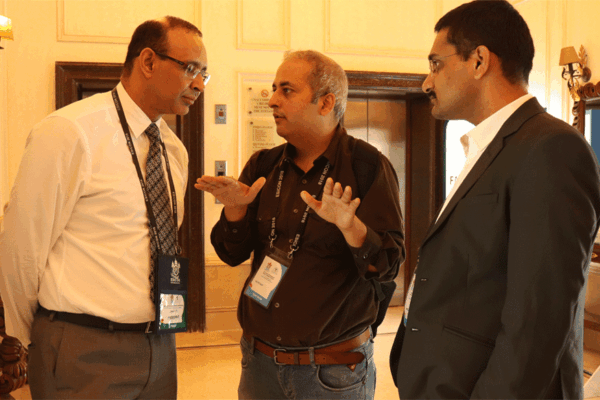 Dr Sanjay Kalra, Sachin Gaur and Dr saurabh Gupta at ESICON 2018 Dr Sanjay Kalra, Sachin Gaur and Dr saurabh Gupta at ESICON 2018