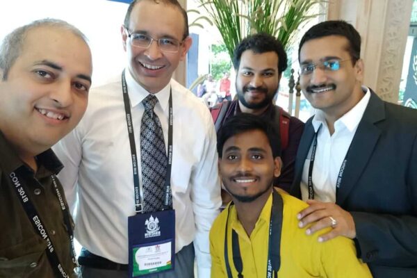 Sachin Gaur, Dr Sanjay Kalra, Mukesh Prajapati, Clarion Smith and Dr Saurabh Gupta from ExperimentsWithSugar team at ESICON 2018 Sachin Gaur, Dr Sanjay Kalra, Mukesh Prajapati, Clarion Smith and Dr Saurabh Gupta from ExperimentsWithSugar team at ESICON 2018