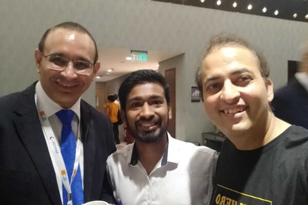 (L-R) Dr Sanjay Kalra, Chetan Bansiwal and Sachin Gaur from team ExperimentsWithSugar (L-R) Dr Sanjay Kalra, Chetan Bansiwal and Sachin Gaur from team ExperimentsWithSugar